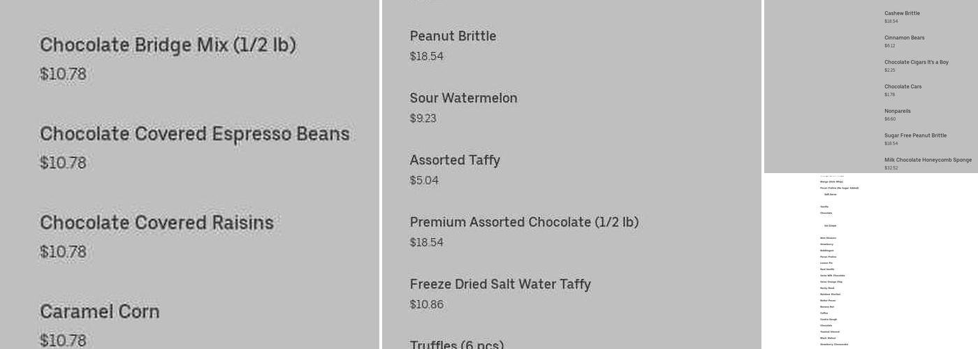 Liled's Candy Kitchen Menu
