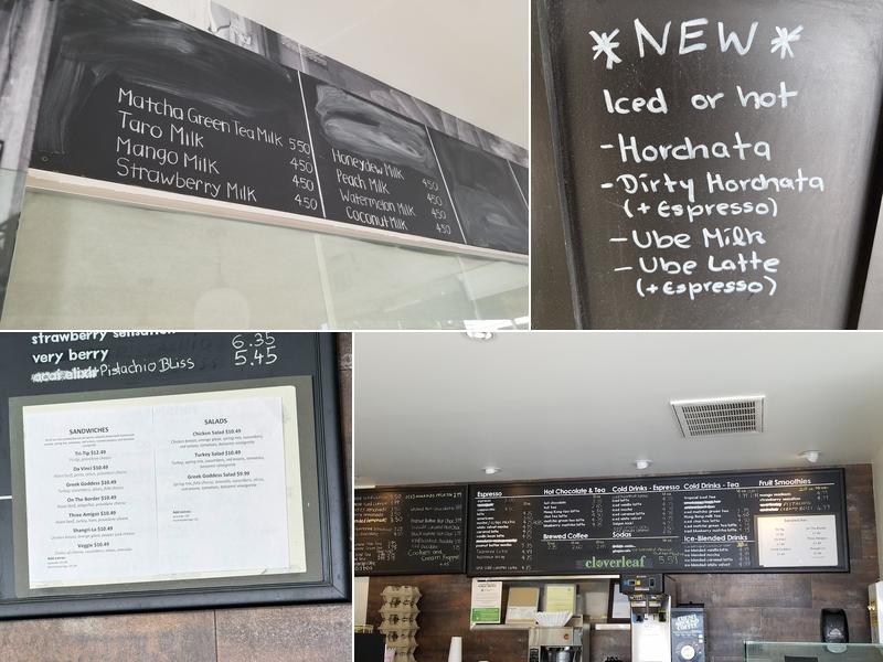 Cloverleaf Coffee & Bakery Menu
