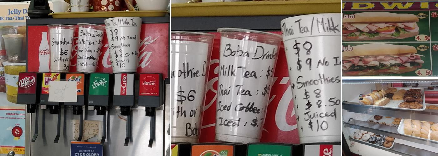 Sunshine Donuts & Water Menu