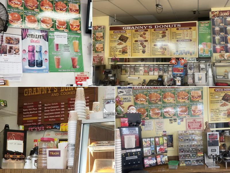 Granny's Donuts Menu