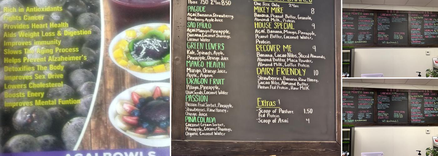 Acai World Menu
