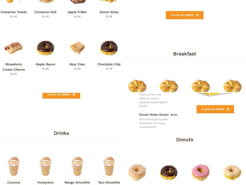 Master Donuts Menu