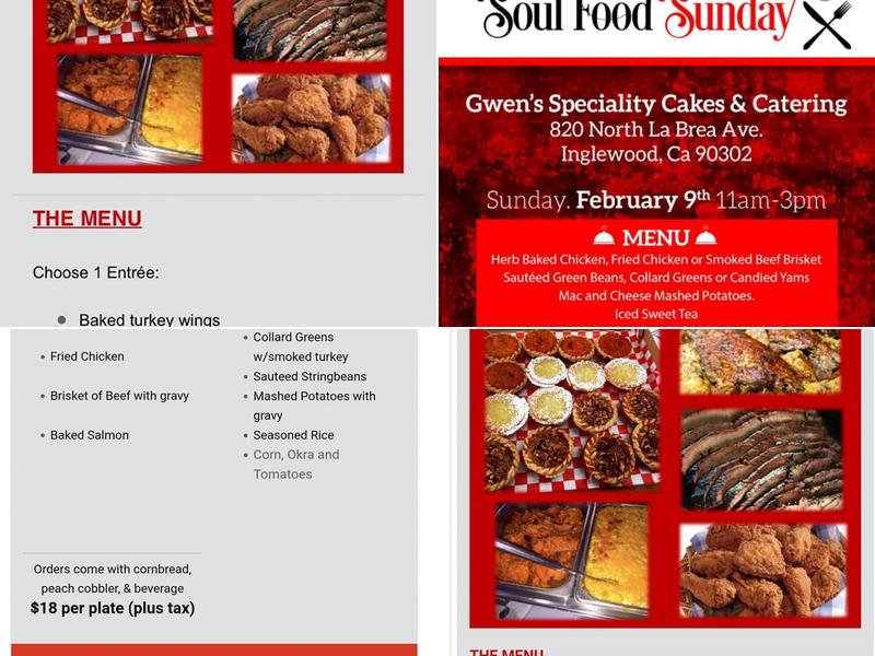 Gwen's Specialty Cakes Menu