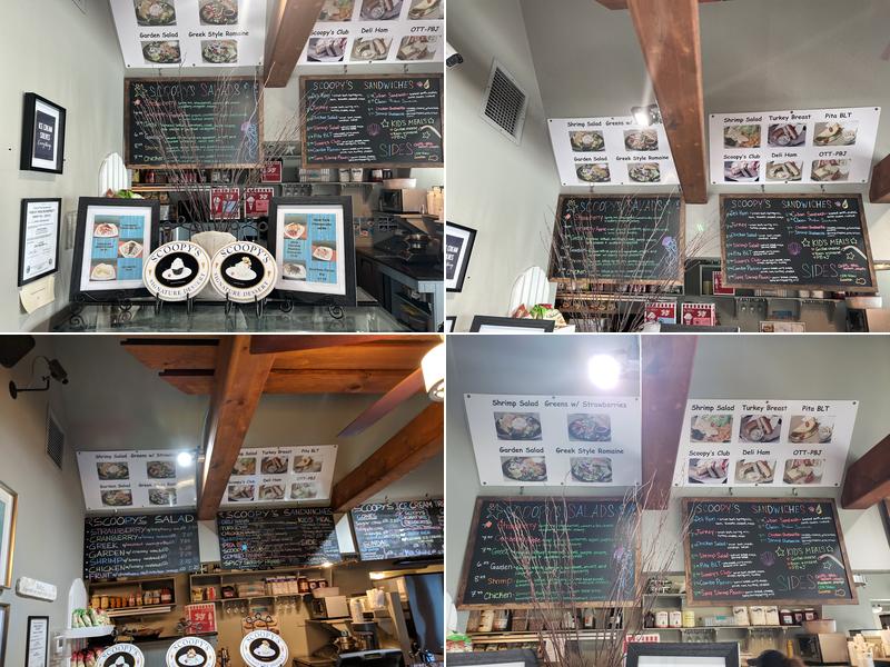 Scoopy's Veranda Ice Cream Shoppe Menu