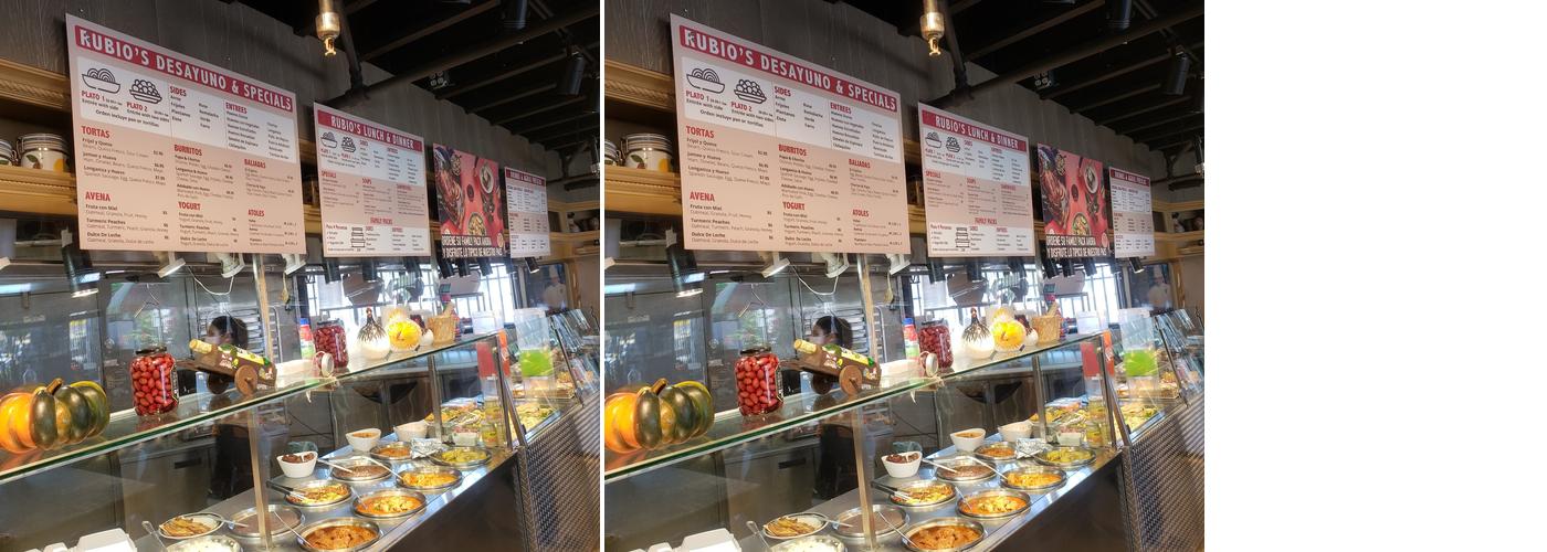 Rubio's Bakery Menu