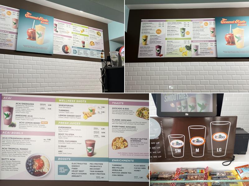 Robeks Fresh Juices & Smoothies Menu