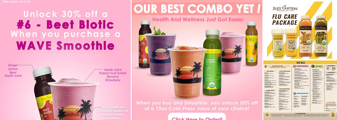 Juice Crafters - Santa Monica Menu