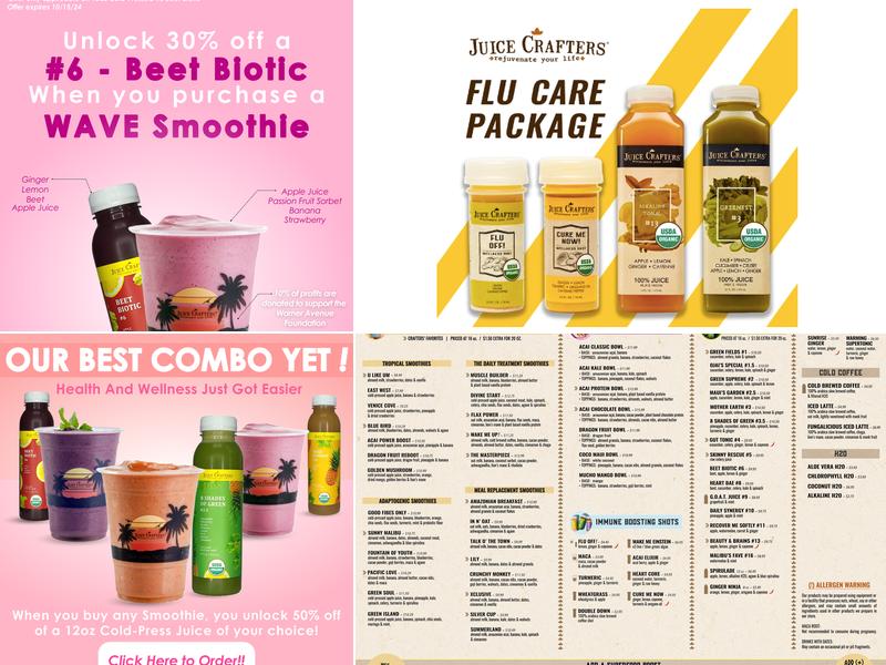 Juice Crafters - Santa Monica Menu