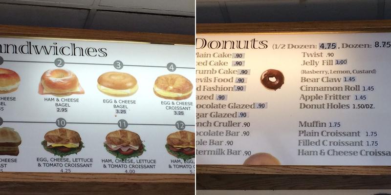 AMA Donuts Menu