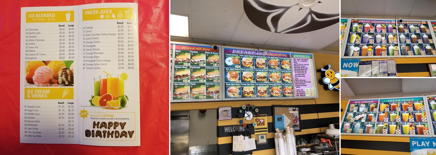 Bumblebee Donut 2 Menu