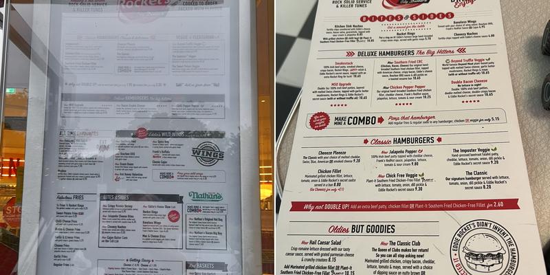 Eddie Rocket’s Lisburn Leisure Park Menu