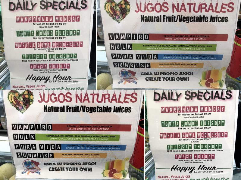 La Michoacana Premium Baldwin Park Menu