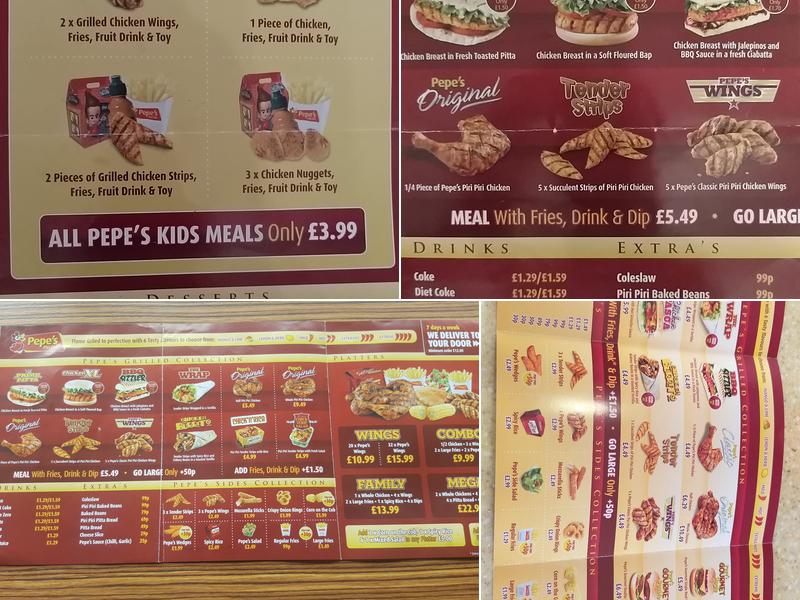 Pepe's Piri Piri Menu