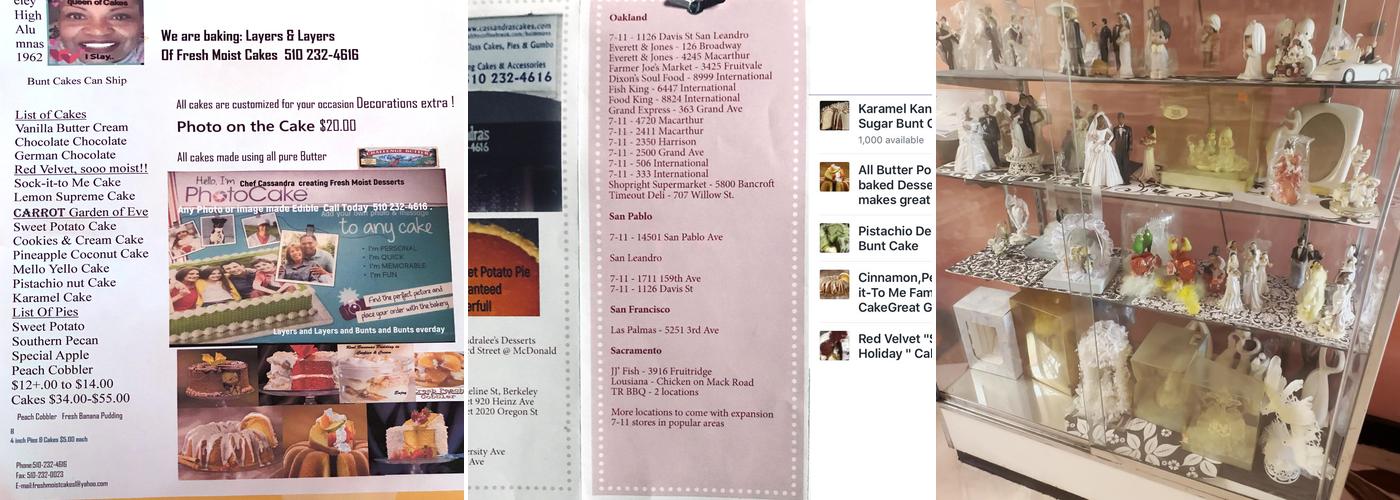 Cassandra's Wedding Cakes & Beyond Menu