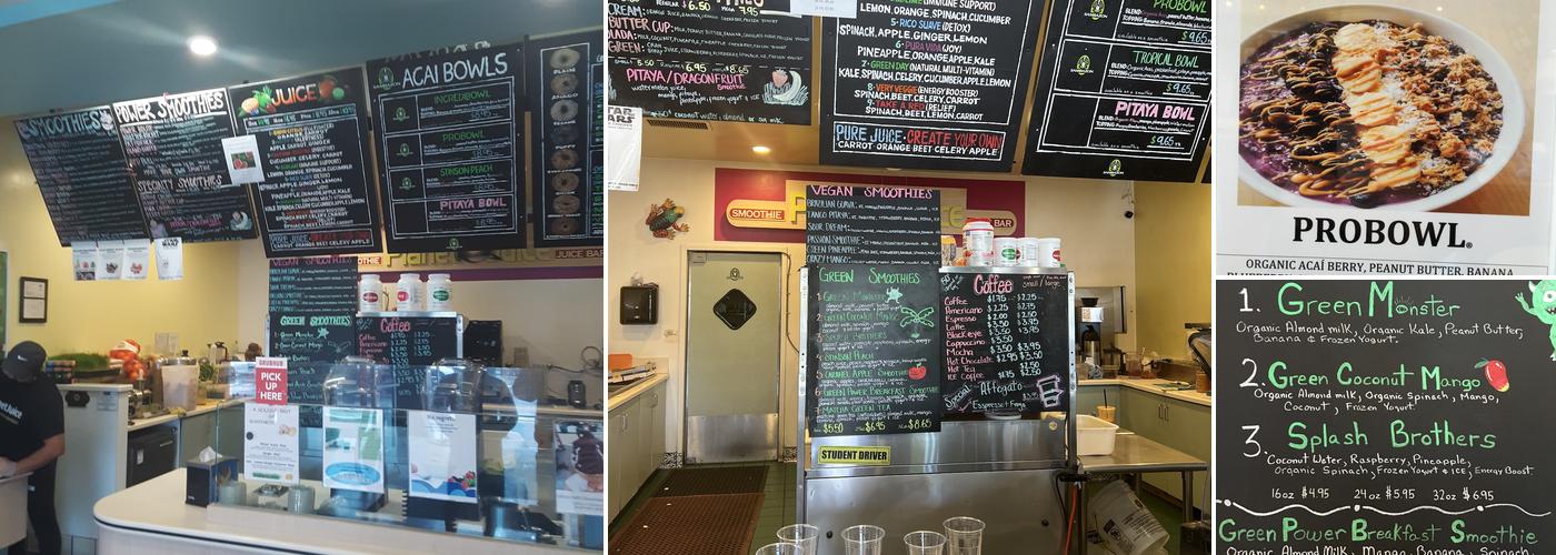 Planet Juice Menu