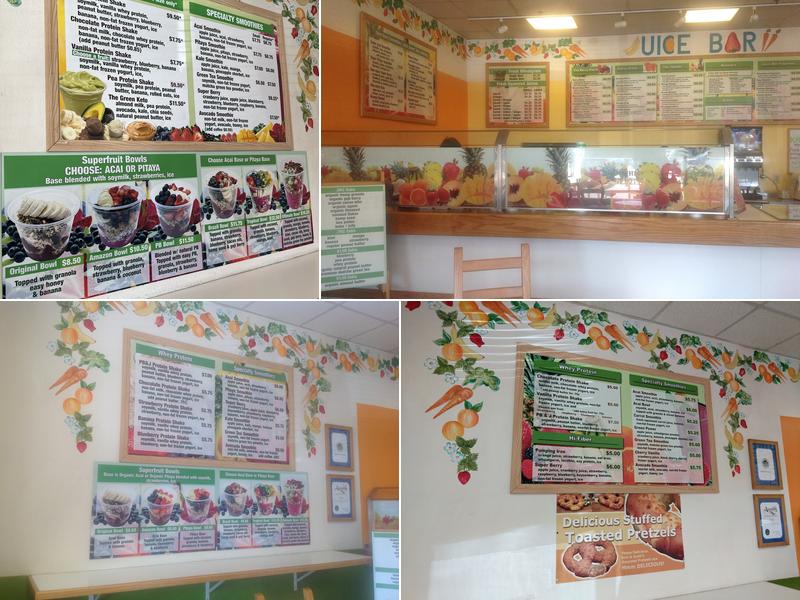 Juice Bar Menu
