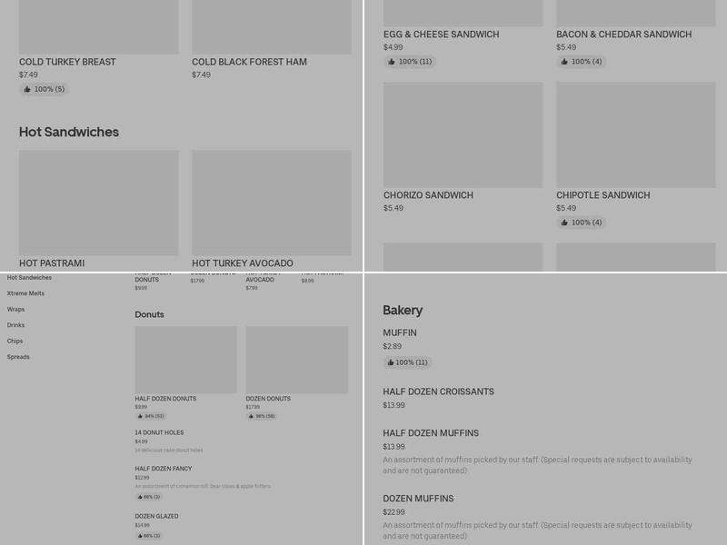 Winchell's Donut House Menu