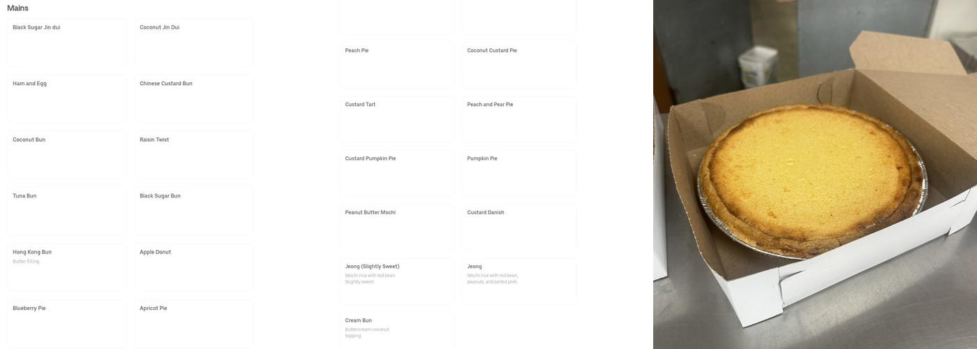 Lee's Bakery & Kitchen Menu