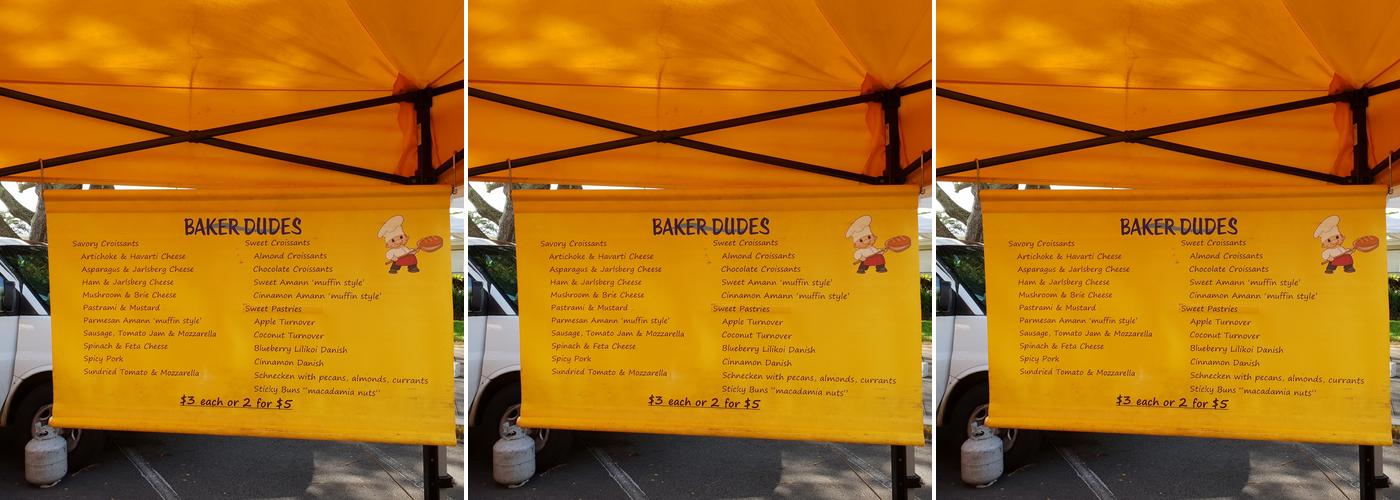 Baker Dudes Menu