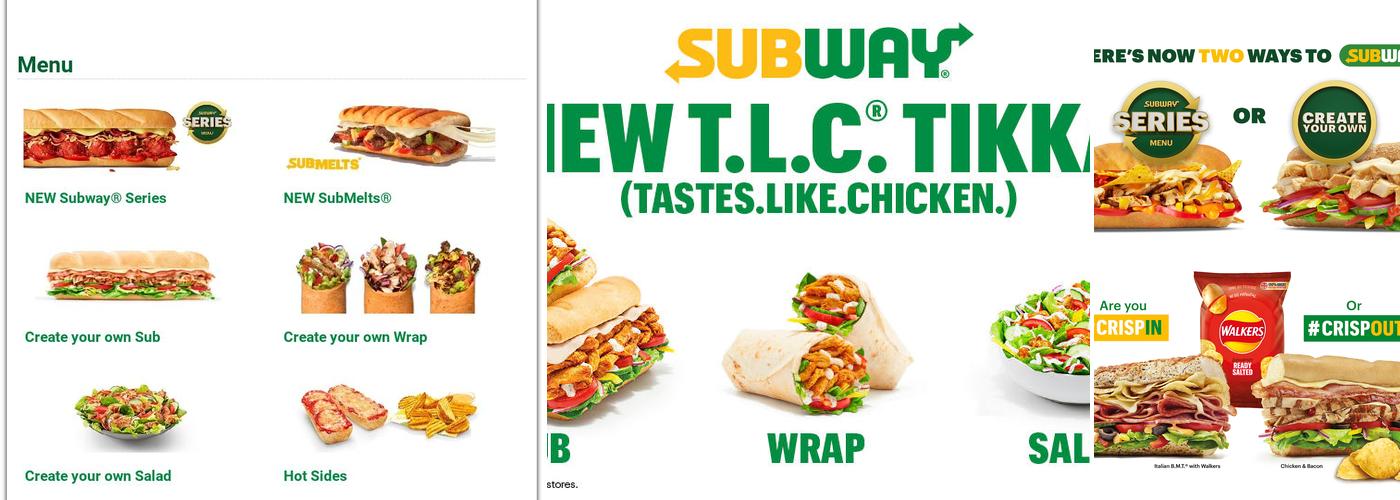 Subway Menu