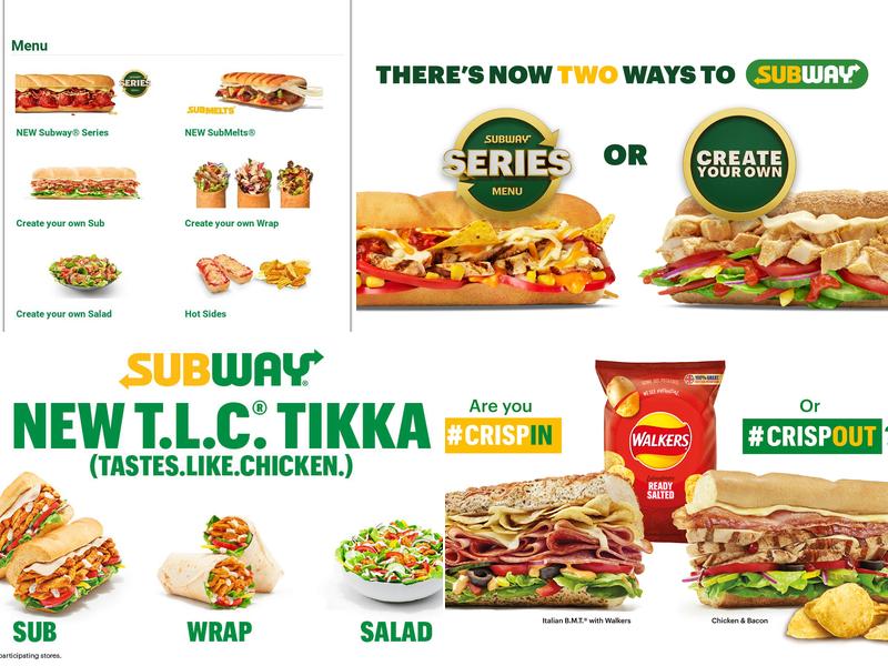 Subway Menu