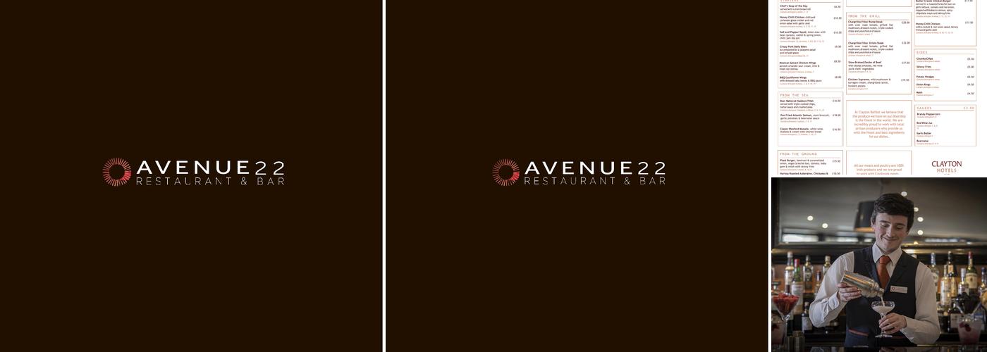 Avenue 22 Restaurant & Bar Menu