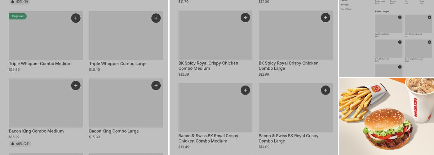 Burger King Menu