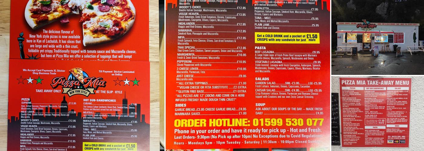 Pizza-Mia Menu