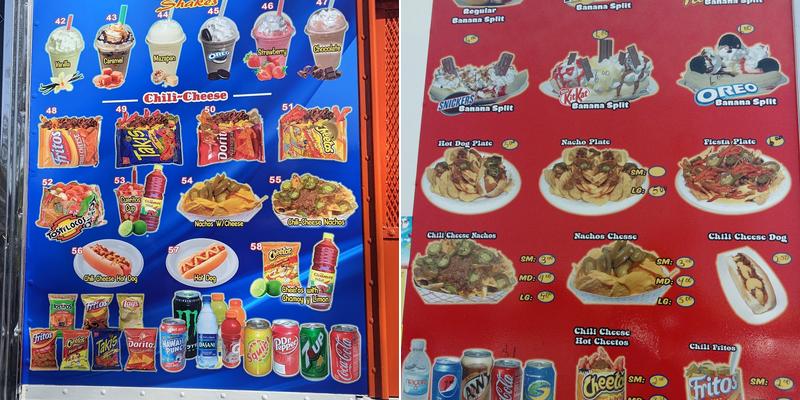 Jose's Ice Cream Shop Menu