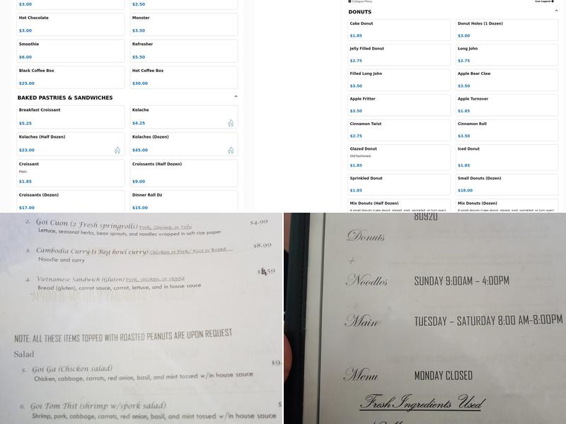 Lily Donuts & Drinks AKA Donuts & Noodles Menu