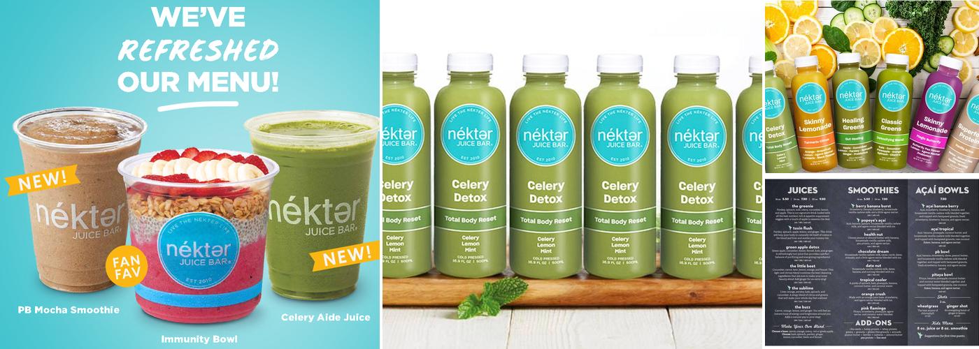 Nekter Juice Bar Menu