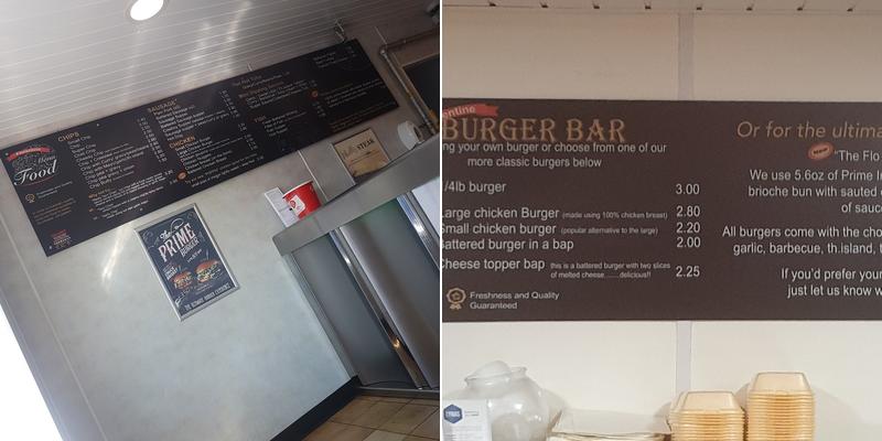 Florentine Take-Away Food Bar Menu