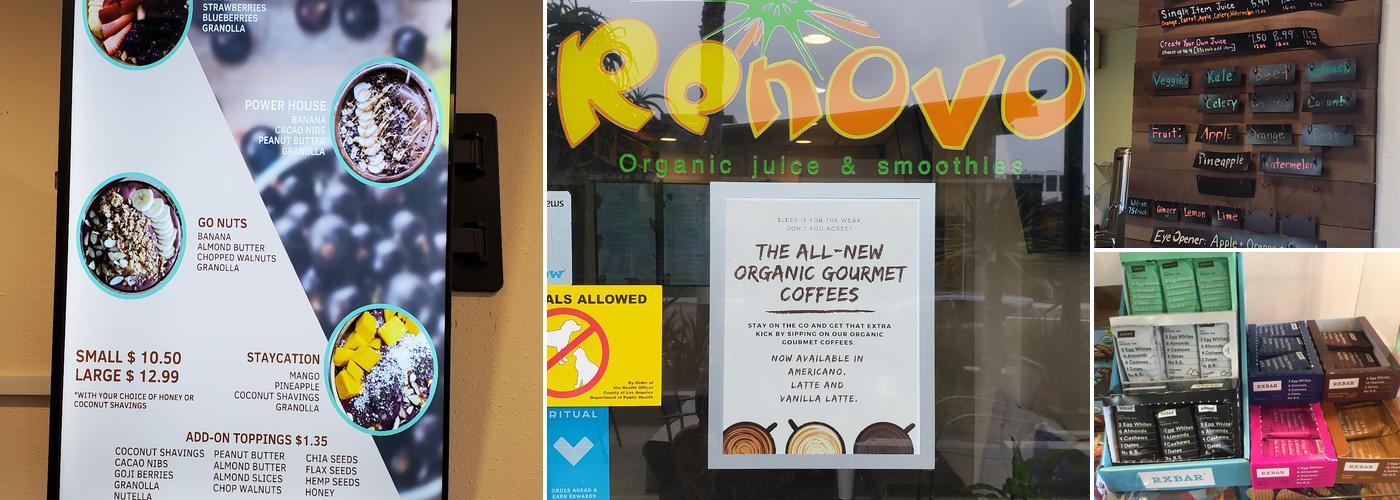 Renovo Juice & Smoothies Menu