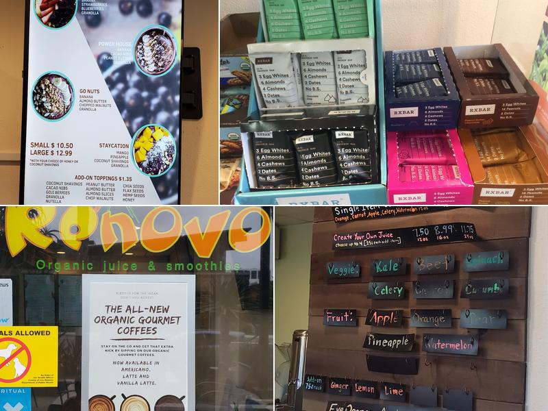 Renovo Juice & Smoothies Menu