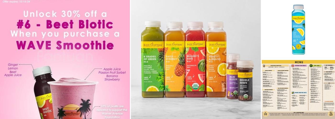 Juice Crafters - Brentwood Menu