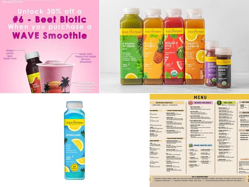 Juice Crafters - Brentwood Menu