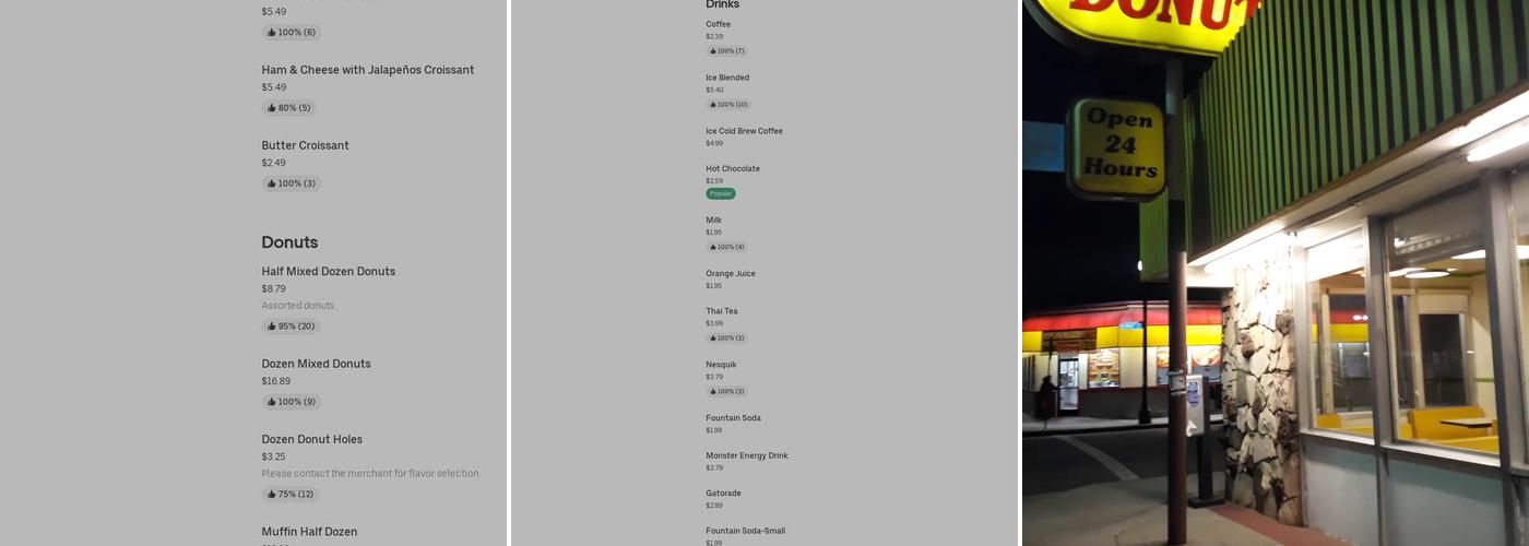 Miss Donuts Menu