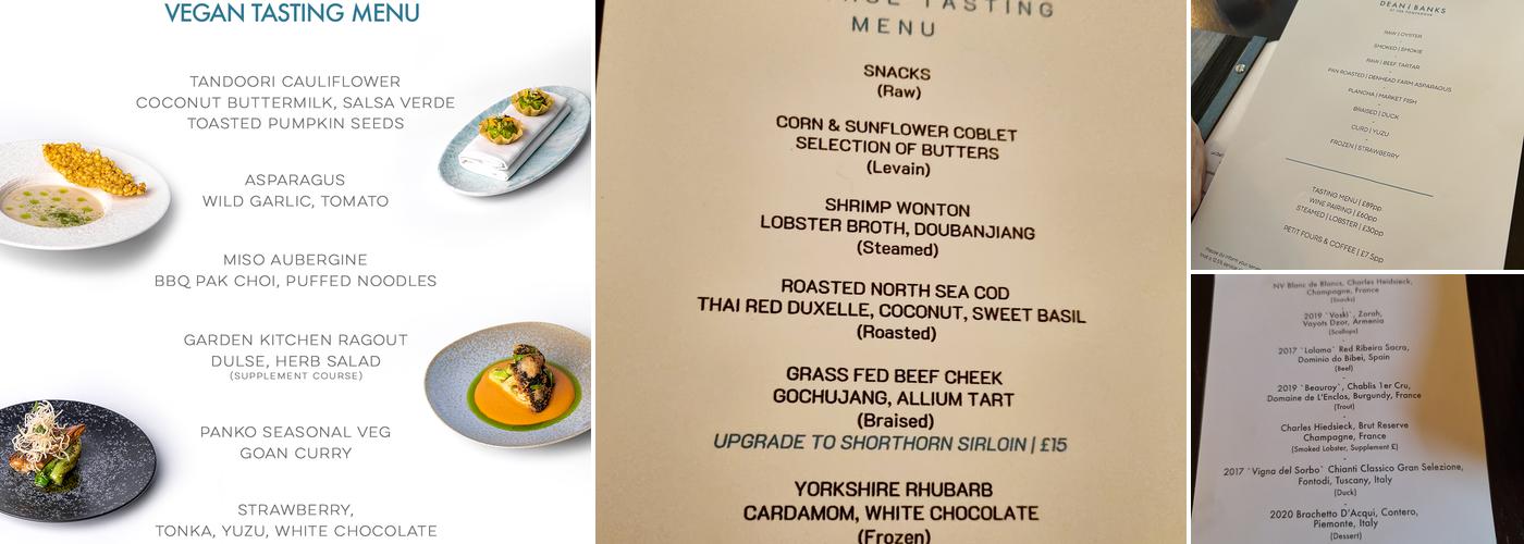 Dean Banks at the Pompadour Menu