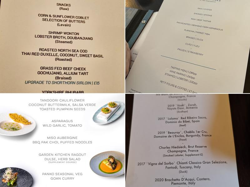 Dean Banks at the Pompadour Menu