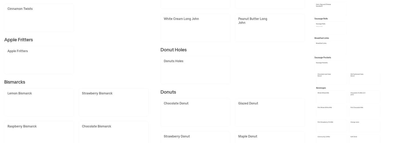 Baker's Street Donuts Menu