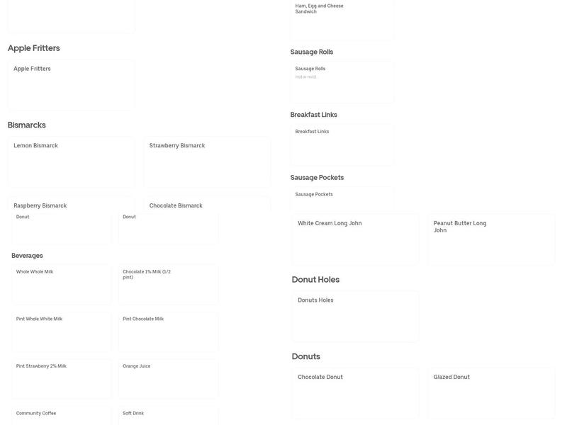 Baker's Street Donuts Menu
