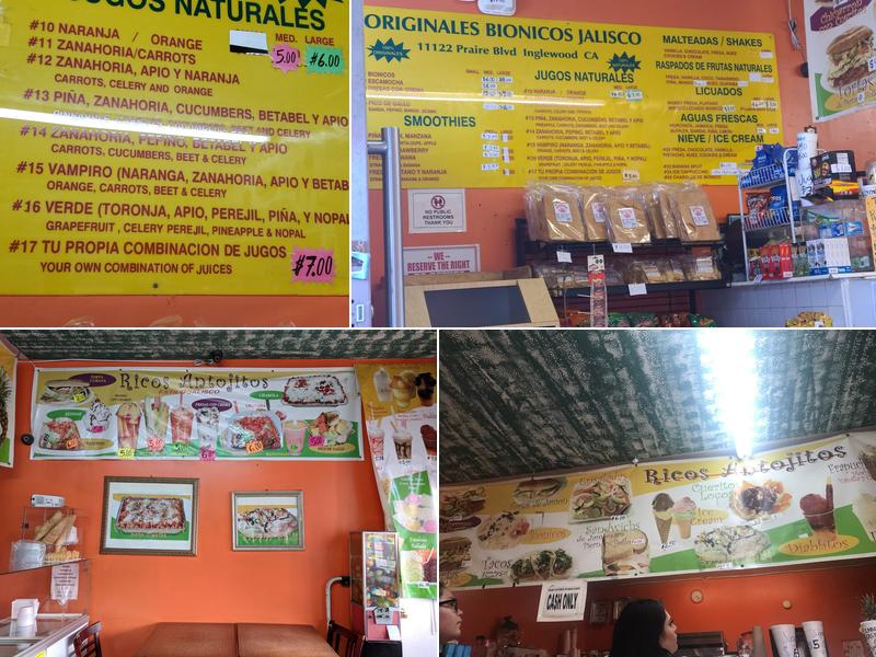 Bionicos Jalisco Menu