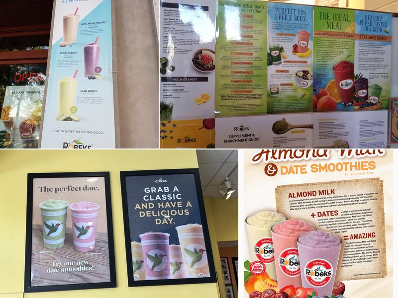 Robeks Fresh Juices & Smoothies Menu