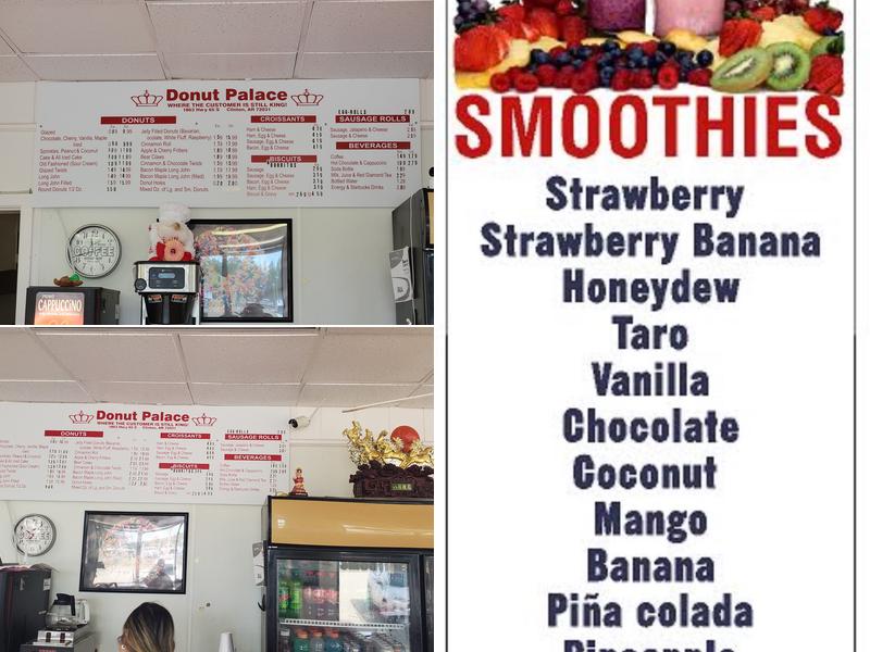 Donut Palace Menu