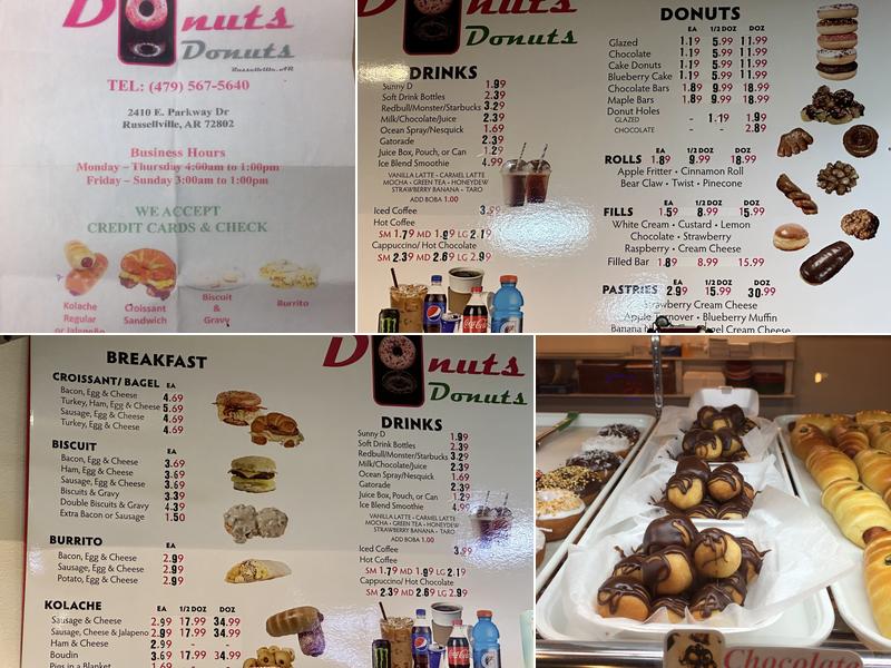 Donuts Donuts Menu