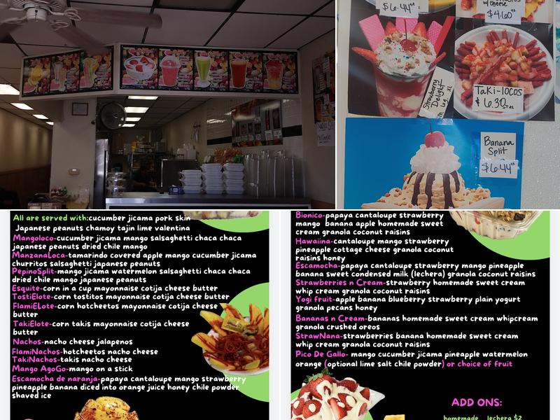 Rosa's Juice Bar Menu