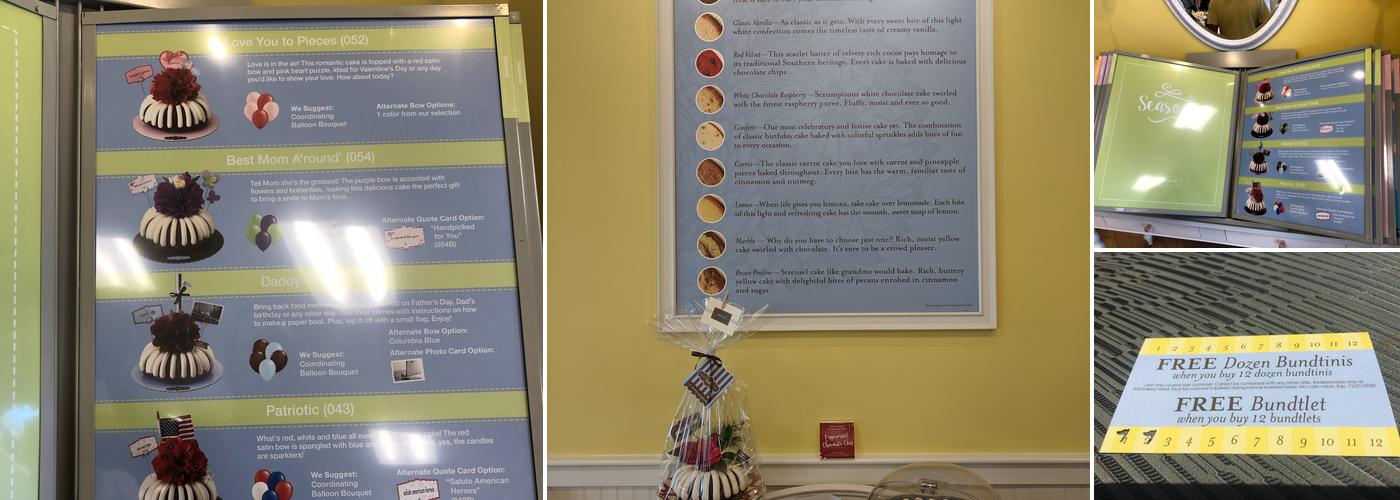 Nothing Bundt Cakes Menu