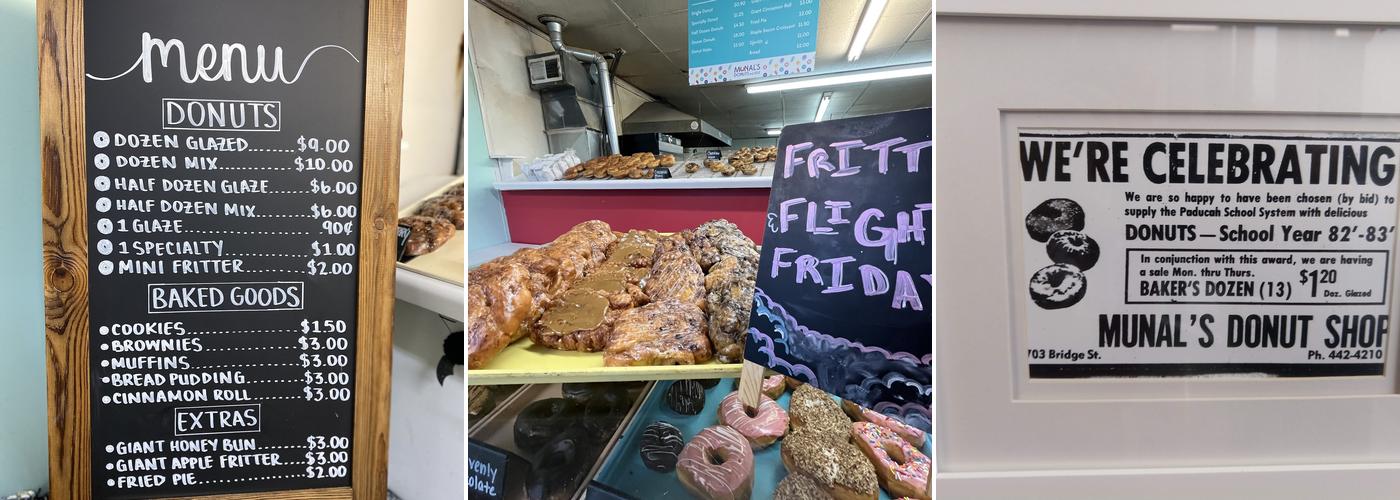 Munal's Donuts Menu