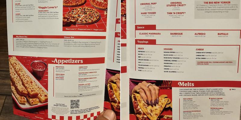 Pizza Hut Menu