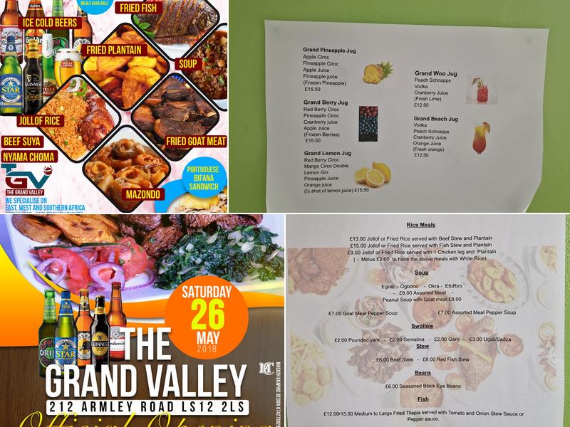The Grand Valley Bar & Kitchen Menu